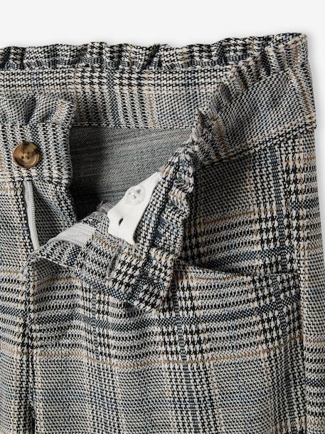 Chequered Woollen Trousers for Girls GREY DARK CHECKS 