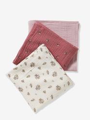 Pack of 3 Cotton Muslin Squares, Barn