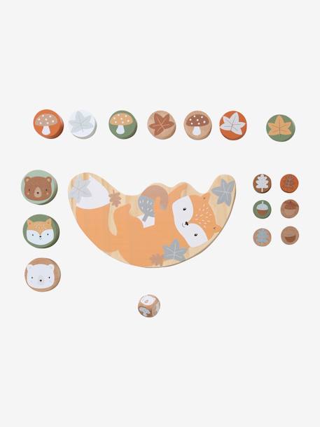 Fox Stack & Balance Game in FSC®100% Wood ORANGE MEDIUM SOLID WITH DESIG 
