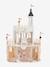 Princess Castle for Fashion Dolls in FSC®100% wood WHITE LIGHT SOLID WITH DESIGN 