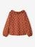 Blouse-like Top with Iridescent Flowers, for Girls BROWN DARK ALL OVER PRINTED 