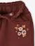 Paperbag Skirt with Embroidered Flowers, for Girls PURPLE DARK SOLID WITH DESIGN 