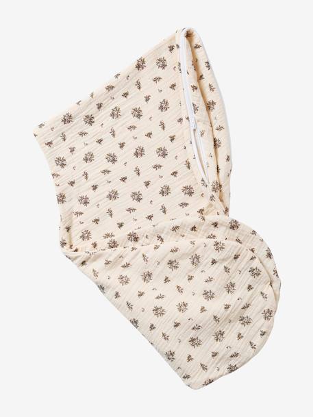 Cover for Feeding Pillow printed beige+printed pink+WHITE LIGHT SOLID 