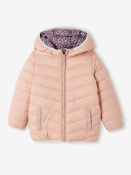 Girls-Reversible Lightweight Padded Jacket with Padding in Recycled Polyester, for Girls
