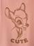 Long Sleeve Bambi Top for Girls by Disney® PINK DARK SOLID WITH DESIGN 