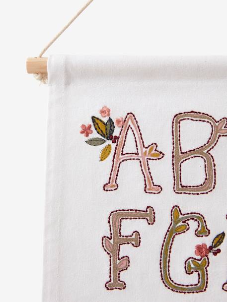 The Alphabet in Fabric, Barn PINK MEDIUM SOLID WITH DESIG 