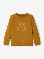 Girls-Sweatshirt with Message & Iridescent Details for Girls