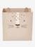 Tiger Wastepaper Basket in Foldable Cardboard BEIGE LIGHT SOLID WITH DESIGN 