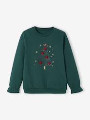 Girls-Cardigans, Jumpers & Sweatshirts-Christmas Tree Sweatshirt for Girls