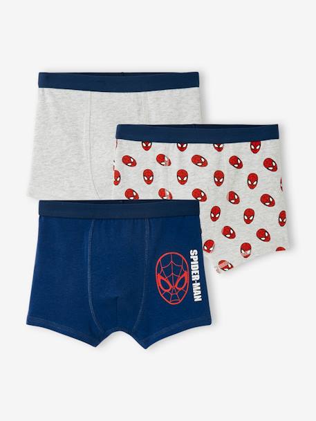 Pack of 3 Boxer Shorts, Spider-man by Marvel® BLUE DARK SOLID 