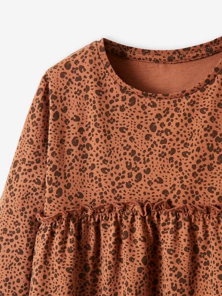 Printed Top for Girls BLUE DARK ALL OVER PRINTED+BROWN DARK ALL OVER PRINTED+rosy 