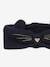 Cat Hairband BLUE DARK SOLID WITH DESIGN+Light Pink 