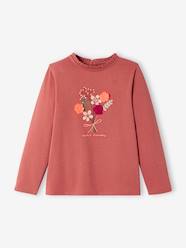 Girls-Top with Fancy Motif with Shaggy Rag Details for Girls