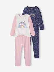 Pack of 2 Rainbow Pyjamas for Girls