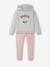 Hooded Sweatshirt & Joggers in Fleece, for Girls PINK LIGHT SOLID WITH DESIGN 
