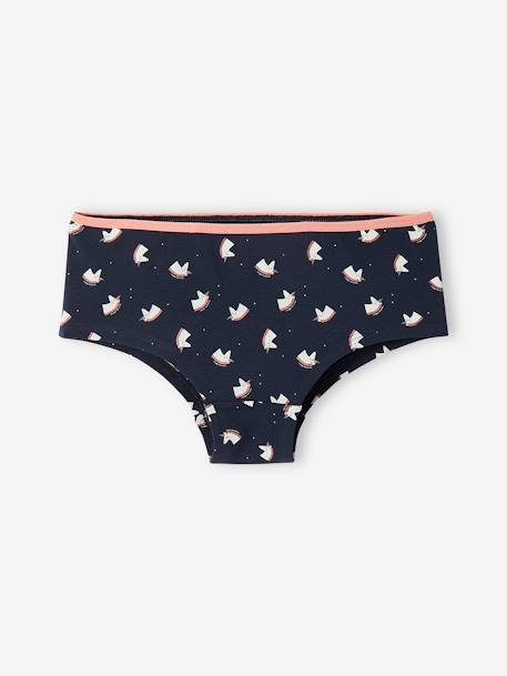 Pack of 5 Unicorn Shorties for Girls PINK LIGHT ALL OVER PRINTED 
