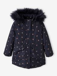 -Parka with Hood & Sherpa Lining for Girls