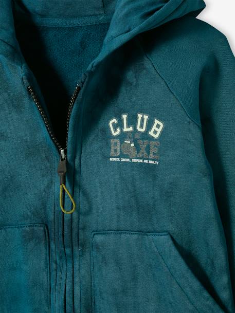 Sports Tie-Dye Jacket with Zip, for Boys BLUE DARK WASCHED 