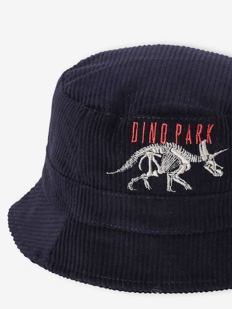 Dinosaur Bucket Hat in Velour for Boys BLUE DARK TWO COLOR/MULTICOL 