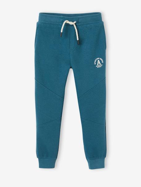 Athletic Joggers in Fleece for Boys BLUE MEDIUM SOLID WITH DESIGN+chocolate+red+royal blue 