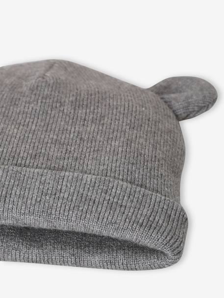 Beanie with Ears for Babies GREY LIGHT MIXED COLOR 