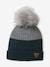 Knitted Two-Tone Beanie for Boys BLUE DARK TWO COLOR/MULTICOL+slate blue 