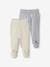 Pack of 2 Pairs of Footed Trousers for Babies BEIGE LIGHT TWO COLOR/MULTICOL 