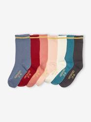 Pack of 7 Pairs of Socks in Lurex for Girls