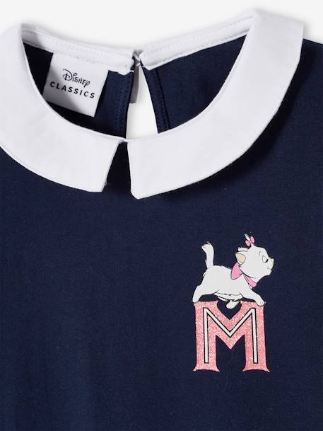Long Sleeve Top with Marie of The Aristocats by Disney®, for Girls BLUE DARK SOLID WITH DESIGN 