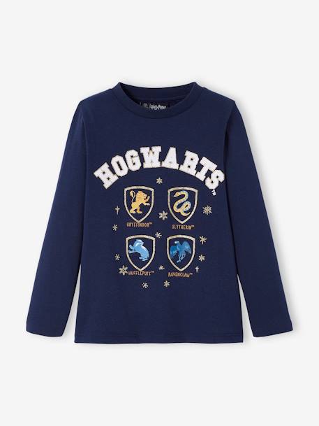 Long Sleeve Harry Potter® Top for Girls BLUE DARK SOLID WITH DESIGN 