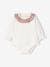 Long Sleeve Bodysuit Top with Ruffled Collar, for Babies WHITE LIGHT SOLID WITH DESIGN 