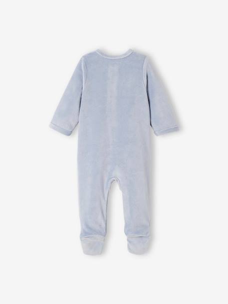 Pack of 2 'Bears' Velour Sleepsuits for Baby Boys BLUE MEDIUM TWO COLOR/MULTICOL 