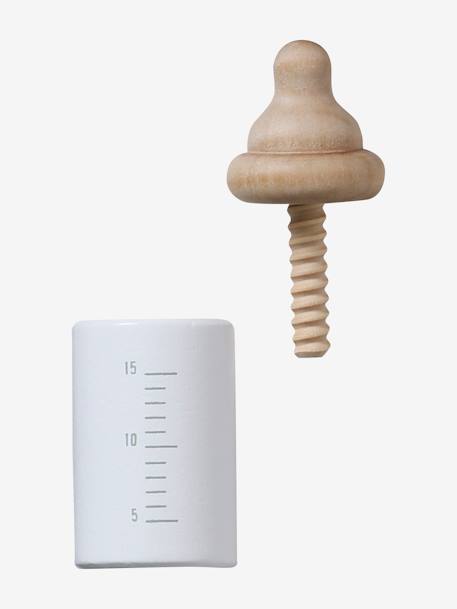 Walker with Seat for Doll, in FSC®100% Wood green+pink 