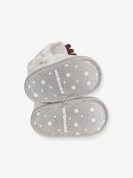 Pram Boots with Faux Fur for Babies ecru 