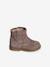 Printed Leather Boots with Zip for Baby Girls BEIGE MEDIUM ALL OVER PRINTED 