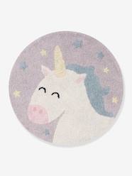 Bedding & Decor-Washable Cotton Rug, Believe in Yourself Unicorn by LORENA CANALS