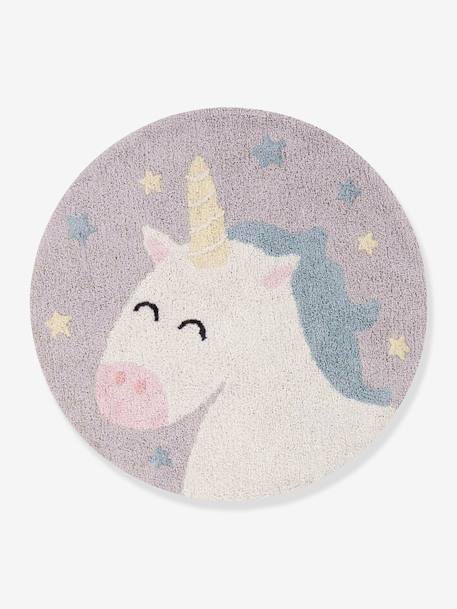 Washable Cotton Rug, Believe in Yourself Unicorn by LORENA CANALS grey 