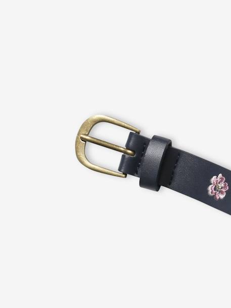 Embroidered Belt for Girls navy blue 