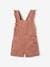 Printed Corduroy Dungarees for Girls PINK DARK ALL OVER PRINTED 