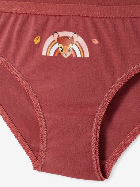 Pack of 5 Bambi Briefs by Disney® - brown light solid with design, Girls