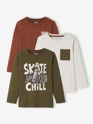 Pack of 3 Assorted Long Sleeve Tops for Boys