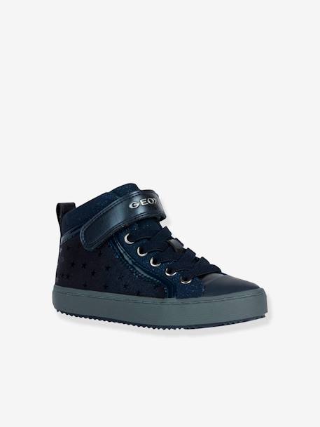 High-Top Trainers for Girls, Kalispera by GEOX® grey+navy blue 
