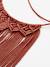 Macramé Dream-Catcher, Moon Shaped BROWN MEDIUM SOLID 