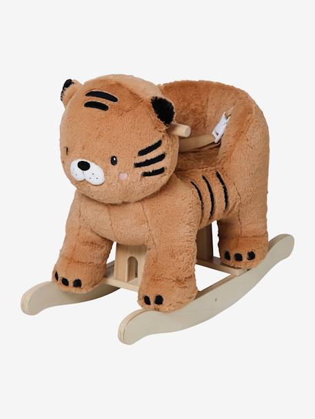 Rocking Tiger for Babies in FSC® Wood YELLOW MEDIUM SOLID WTH DESIGN 