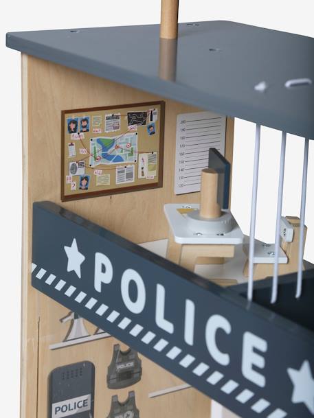 Rescue Centre, Police Station + Fire Station, in FSC® Wood WHITE LIGHT SOLID WITH DESIGN 