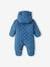 Pramsuit in Chambray Denim, Asymmetric Opening, for Babies BLUE MEDIUM WASCHED 
