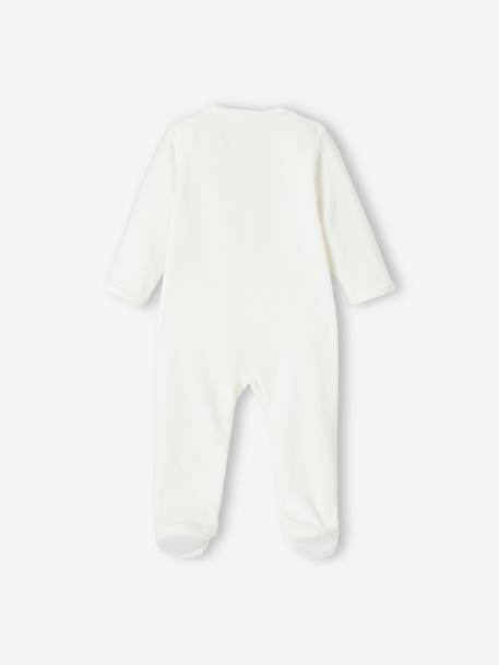 Pack of 2 Sleepsuits In Velour, for Babies GREEN MEDIUM 2 COLOR/MULTICOLR 