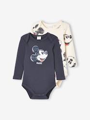 Baby-Bodysuits & Sleepsuits-Pack of 2 Mickey Mouse Bodysuits for Baby Boys by Disney®
