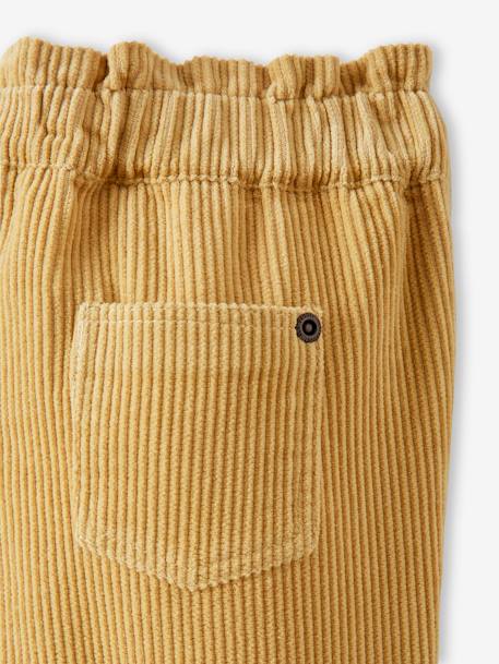 Corduroy Trousers for Babies YELLOW MEDIUM SOLID 
