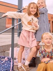 "Paperbag" Style Skirt in Corduroy for Girls